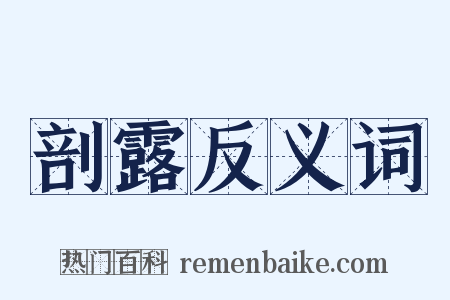 剖露反义词是什么意思的图片